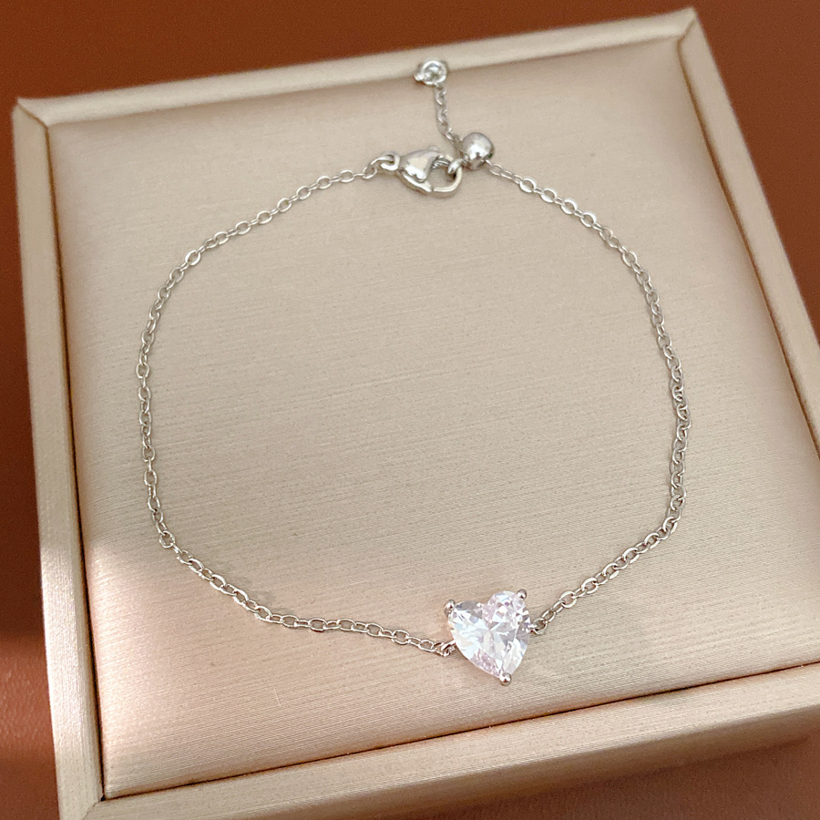 El estilo minimalista de la piedra del amor collar ligero lujo nicho cadena de clavícula personalidad temperamento de moda alta sensación conjunto de joyería