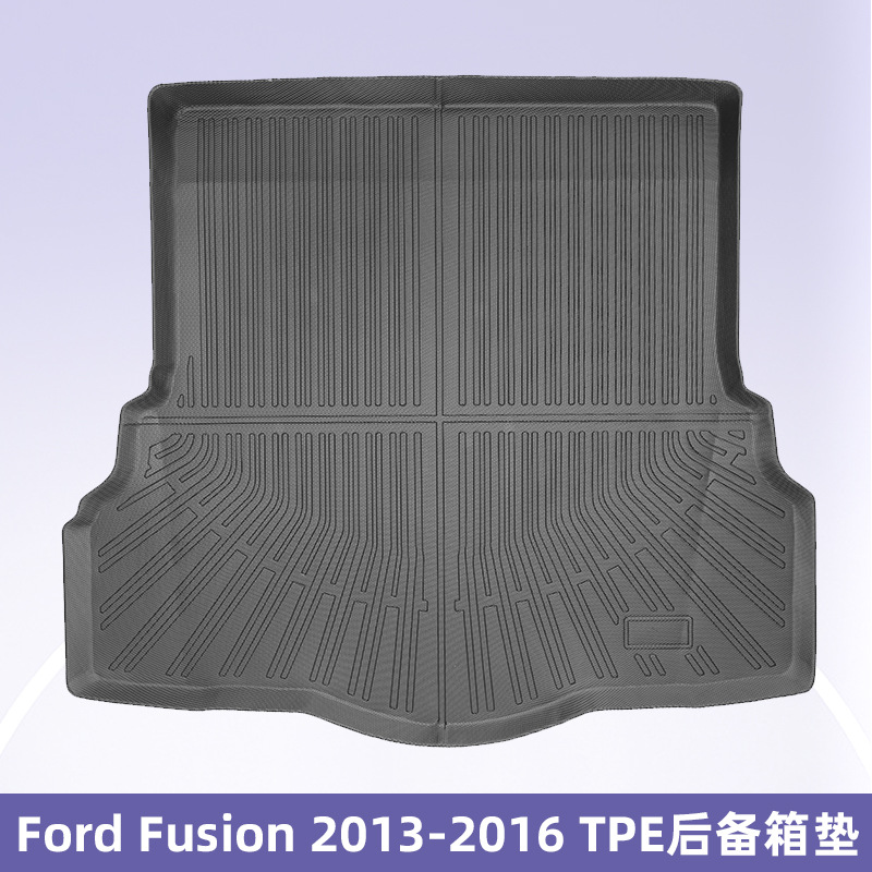 Para Ford Fusion 2013 - 2016 3D TPE para todos los tiempos Cojín de pie Cojín de maletero