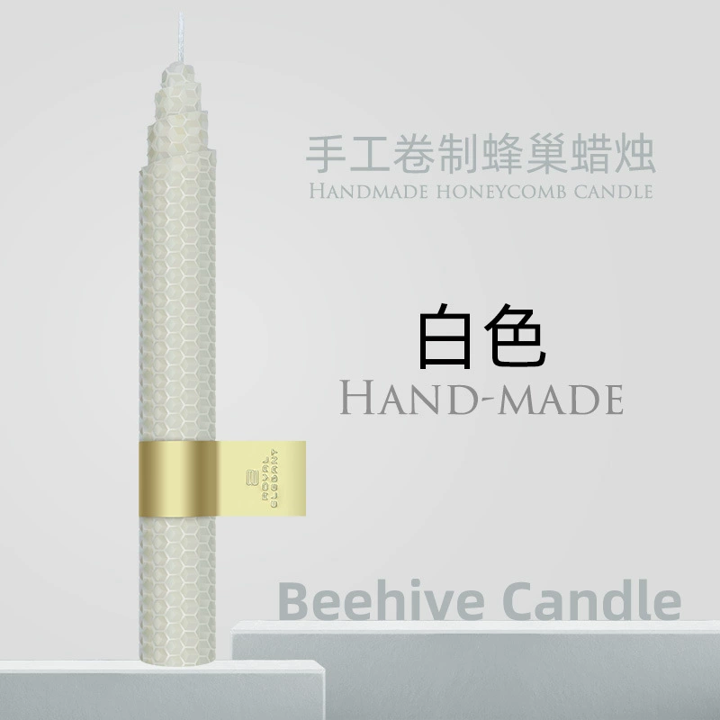 Нордический подсвечник ручной работы пчелиная сота дом западная еда рождественская вечеринка сцена лежащие пчёлы воск длинная свеча конус