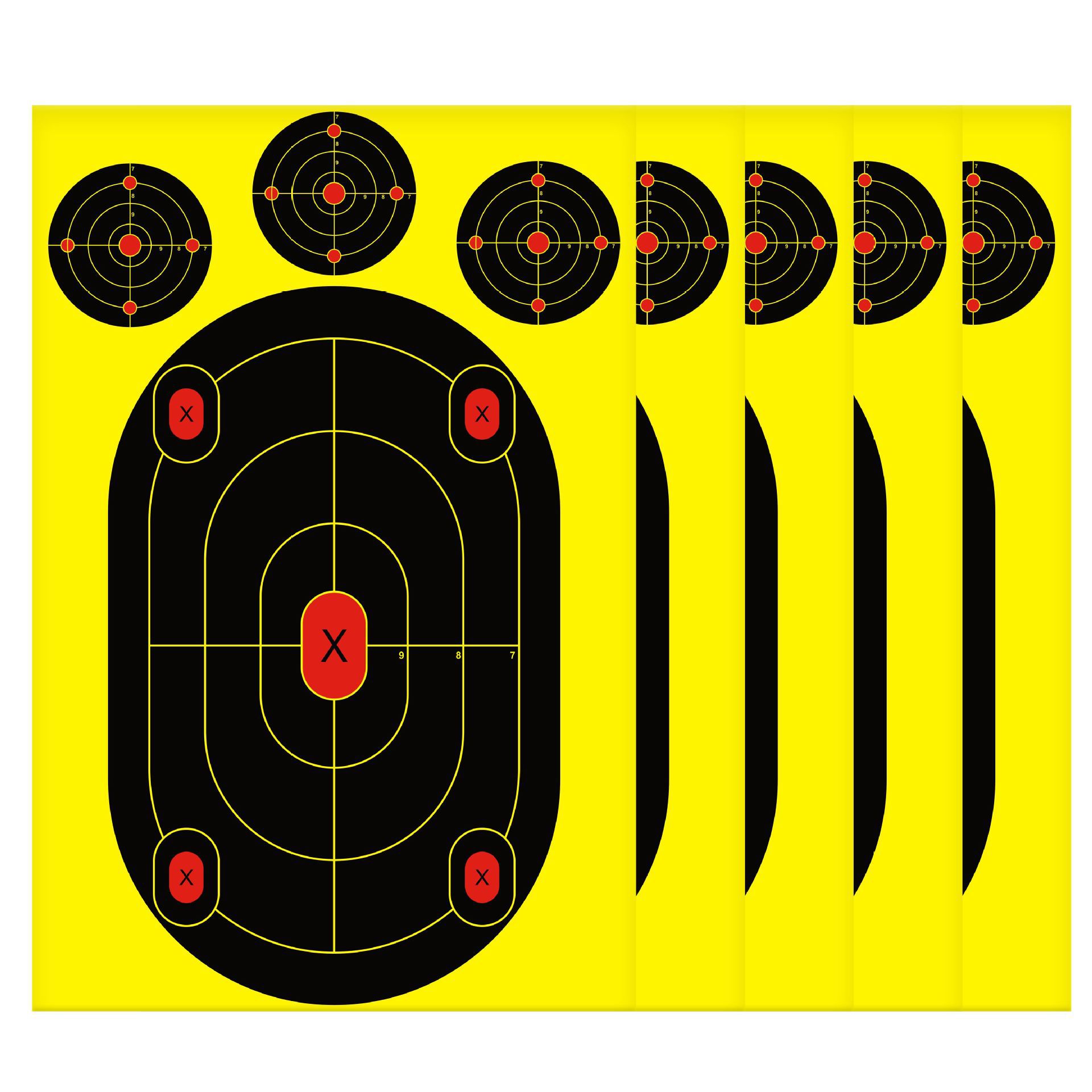 亚马逊热卖现货12x18英寸荧光黄色靶纸专业训练打靶弹弓射击靶贴