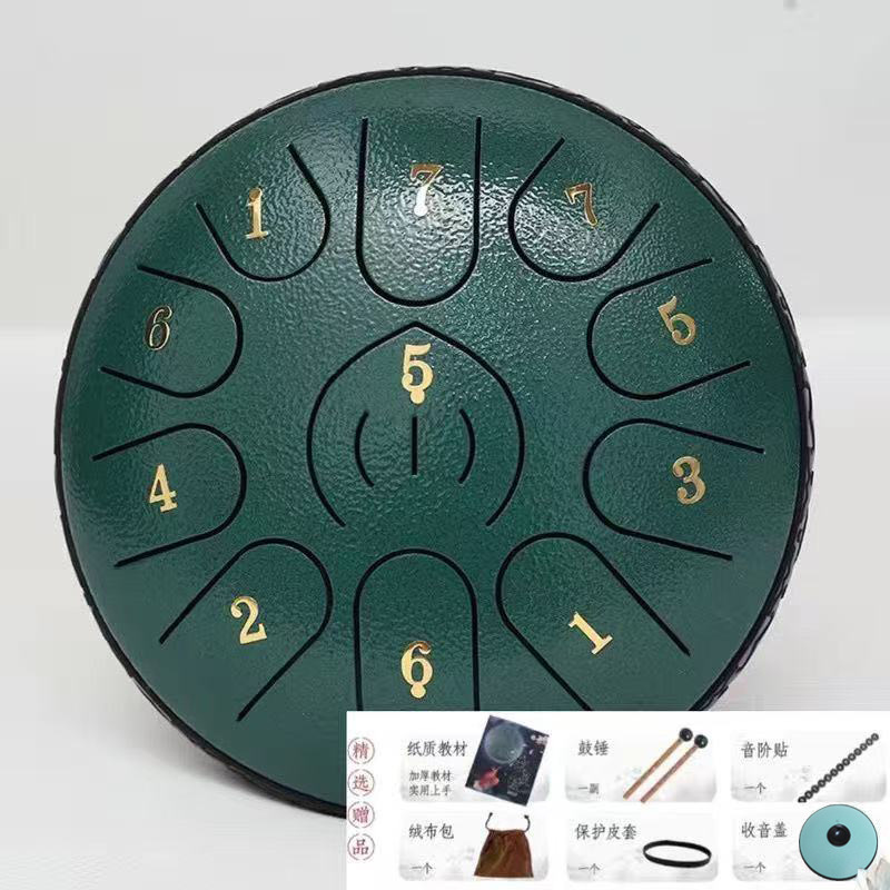 6 pulgadas 11 tonos batería etérea estilo nacional batería de loto Ruyi batería instrumento de percusión batería sánscrita olvidar la preocupación