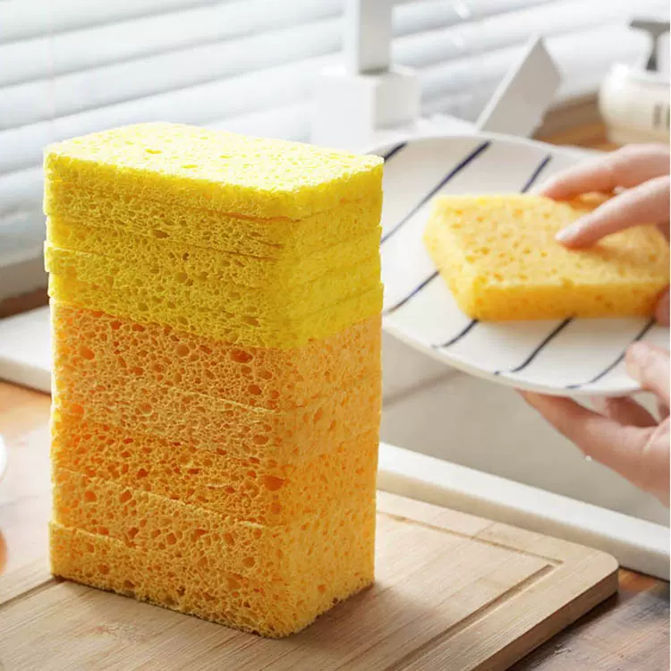 木浆棉海绵擦加厚厨房清洁洗碗海绵吸水木浆海绵抹布 海绵块百洁