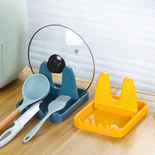 Household kitchen countertop punch-free pot lid rack placement rack spatula spoon bracket multi-functional storage rack
