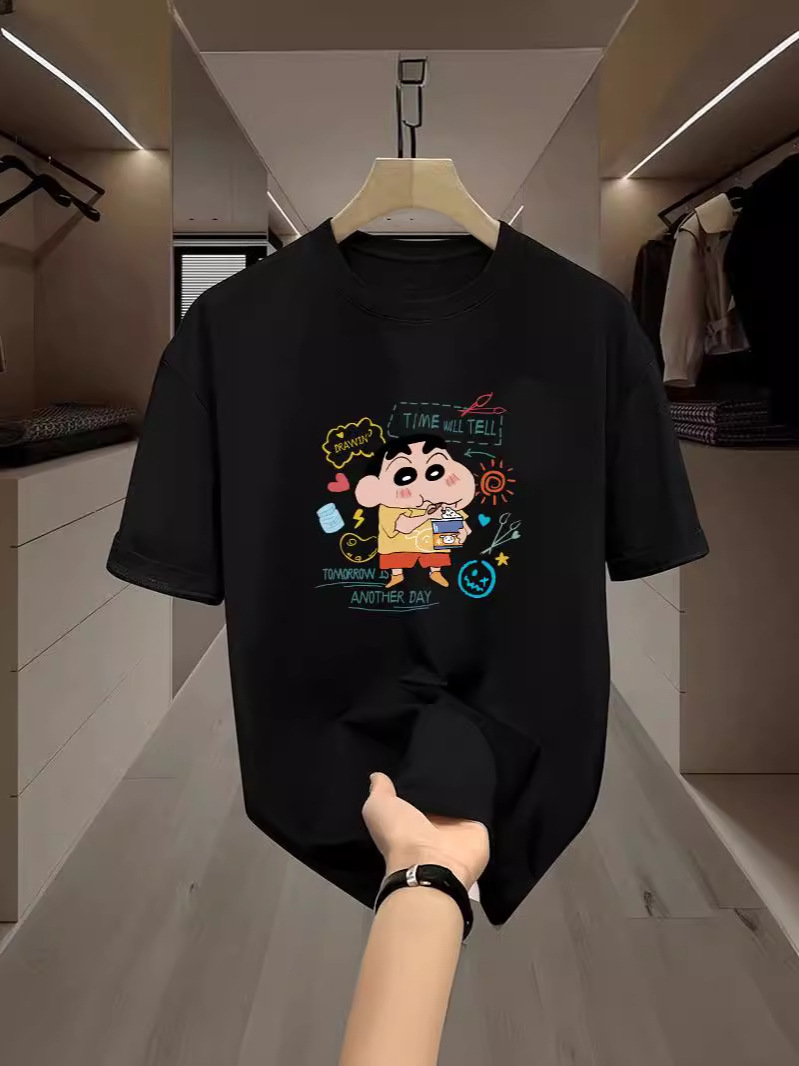 Camiseta de manga corta estilo Hong Kong para mujer, camiseta de manga corta estilo japonés 2026 para hombre y mujer, camiseta blanca versátil y moderna. image 3