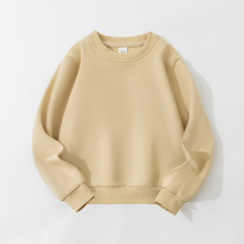 儿童卫衣广告衫纯色可定图案宝宝衣服童装线圈卫衣秋款空白衫批发|undefined