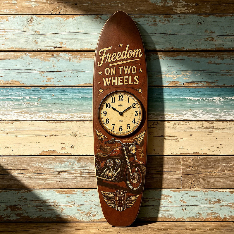 Motorcycle Club Wall Decoration Harley Motorcycle Shop Soft Decoration Retro Cafe Wall Clock Industrial Style Home Decor