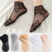 Q 45525 Rose Cotton Lace Socks ��˿���߶��� �羳ŷ������ѷ��