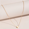 Brand universal accessory, copper necklace heart-shaped, European style, simple and elegant design