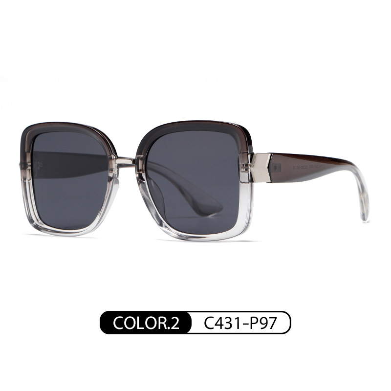 Nuevas gafas de sol polarizadas de las mujeres TJ714 a prueba de UV celebridad de Internet mismo tiro calle gafas de sol de Marco grande