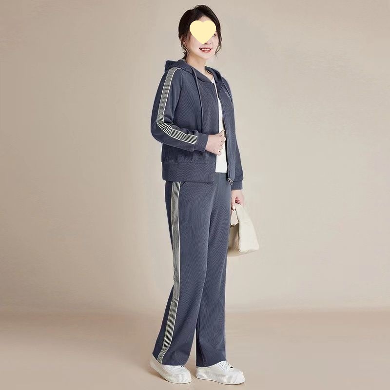 春爆款妈妈秋装洋气运动服套装女2025大码中老年外套中年妈妈上衣|undefined