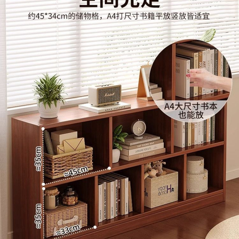 本棚床置き収納ラックリビングルームホームローキャビネット収納キャビネット格子キャビネット寝室収納キャビネットシンプルな本棚|undefined