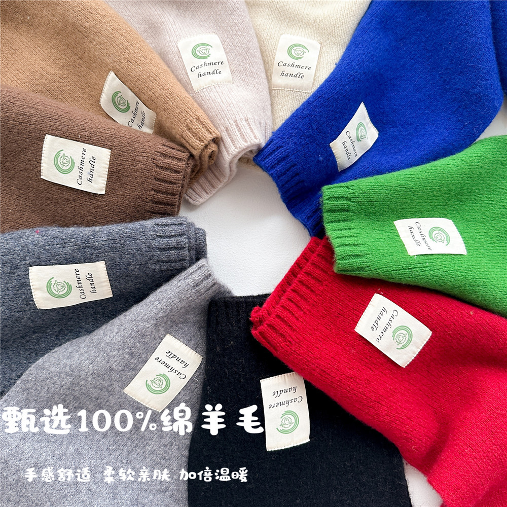 Selected Australian Pure Cotton Wool 100 Cashmere Scarf Solid Color Winter Warm Knitted Neck for Students Men and Women for Christmas