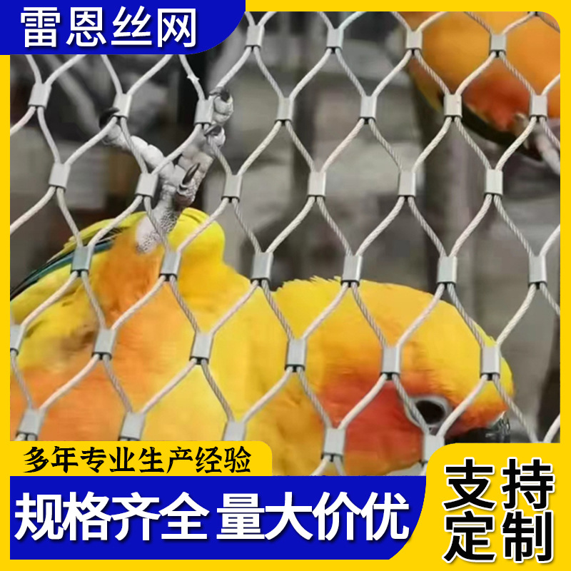 304不锈钢卡扣绳网 小区楼梯防高空防坠落网 动物园景区围网