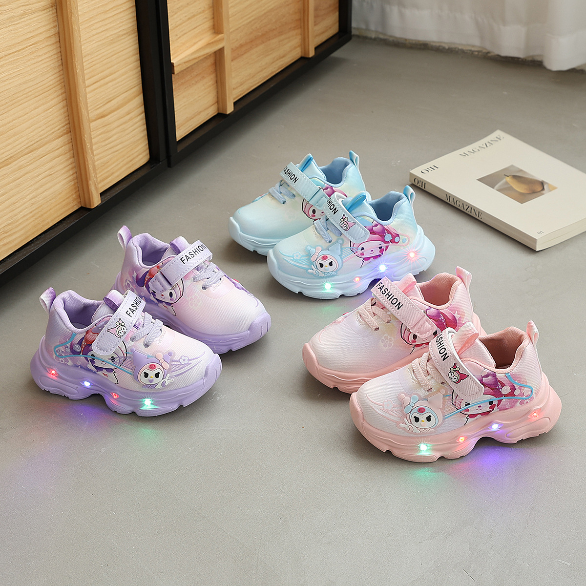 女童运动鞋软底春秋新款宝宝鞋库洛米老爹鞋女孩子公主鞋儿童鞋子