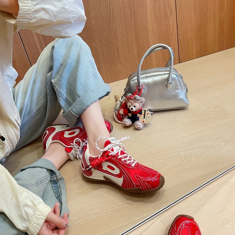 德训鞋女2025新款透气学院风休闲鞋复古平底阿甘鞋赛车棒球运动鞋|undefined