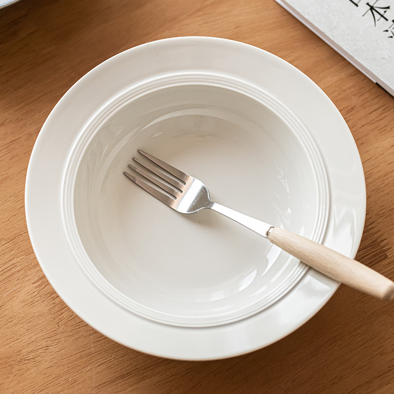 Tazón de sombrero de paja retro japonés Tazón de cerámica de alto valor Tazón de comedor occidental Tazón de postre Tazón de pasta Tazón de cocina casera Vajilla al por mayor