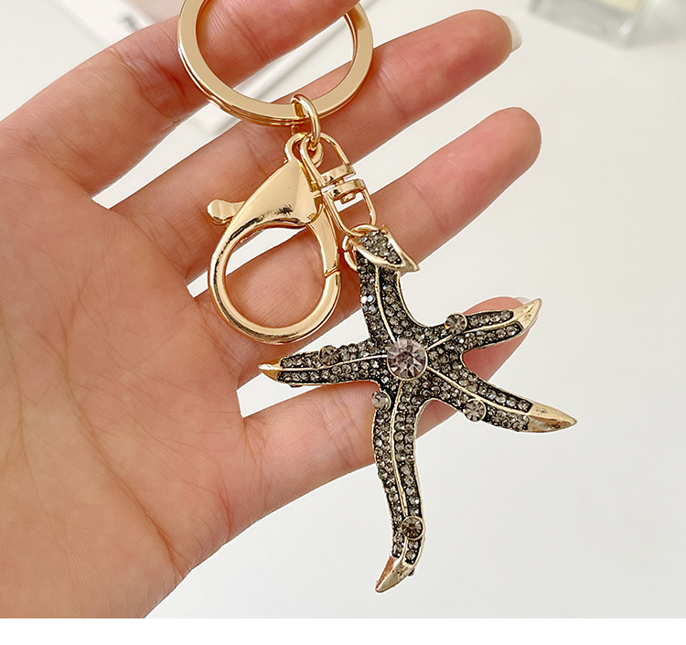 Modern Style Alloy Starfish Women's Bag Pendant Keychain display picture 1