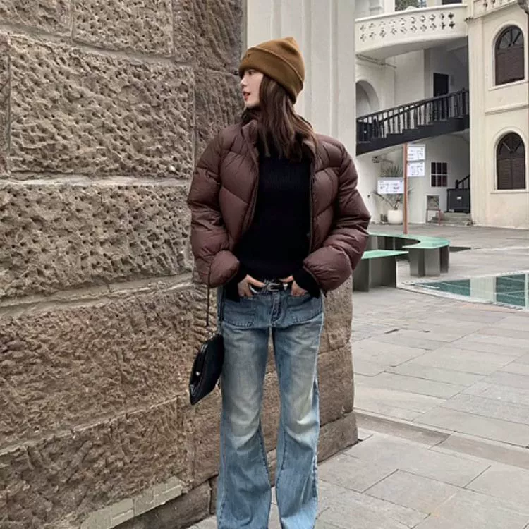 Short Down Jacket (Women) Oversize, Increased Thickness, High Waist — Winter 2025