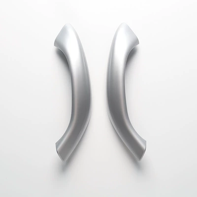 Armrest, handle, handle | handle - silver-2-piece-set