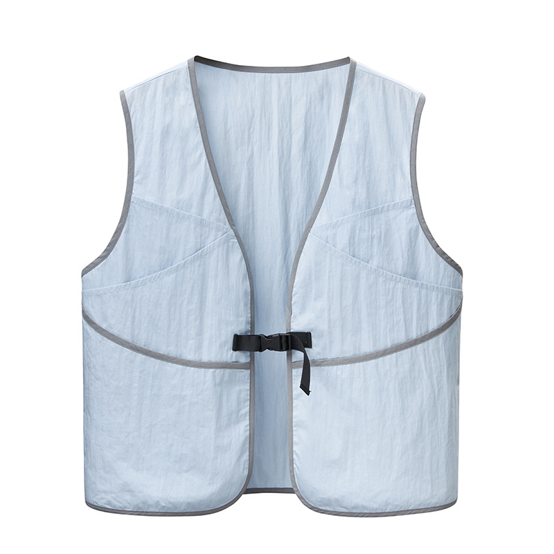 A prueba de contaminación, impermeable, ligero y delgado al aire libre, ropa de trabajo fotográfica de pesca de caballo, hombro de abrazadera de caballo, hombre, chaleco de herramientas de bolsillo, moda de marea