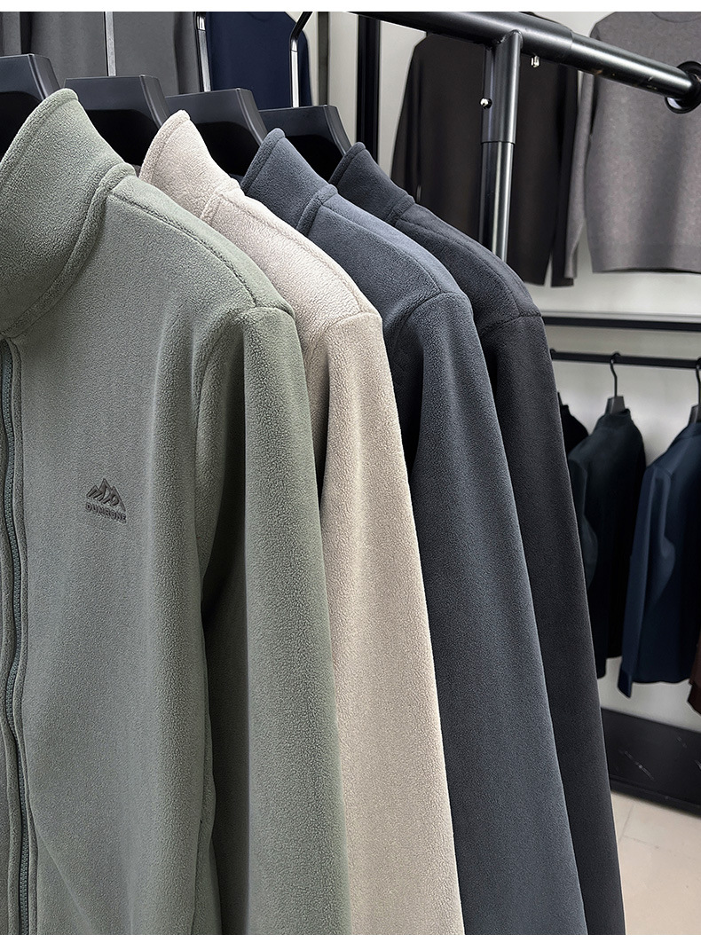 Herren Samt Cardigan Jacke Doppelseitiges Fleece Für Herbst_voghion.com
