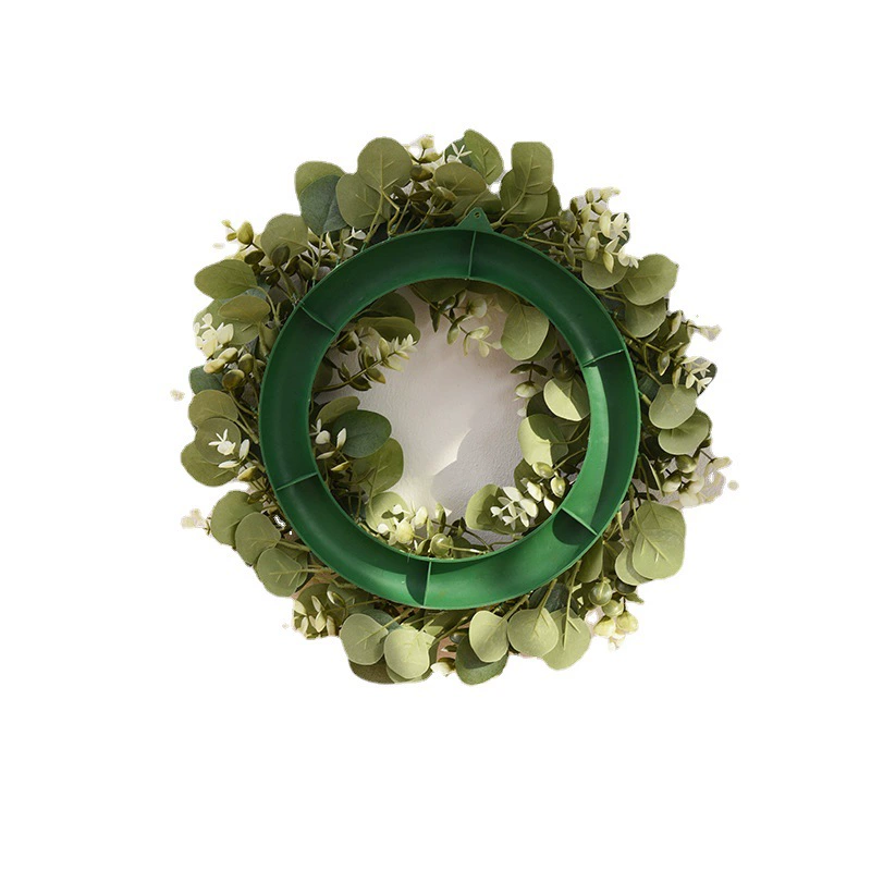 Wholesale wreath eucalyptus props cross-border door and window wreath home money grass ring hanging decoration manufacturer leaf simulation