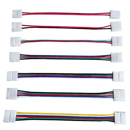 Low-voltage LED strip solderless clip connection wire, single head front connection, double head clip for connectors 2/3/4/5/6P