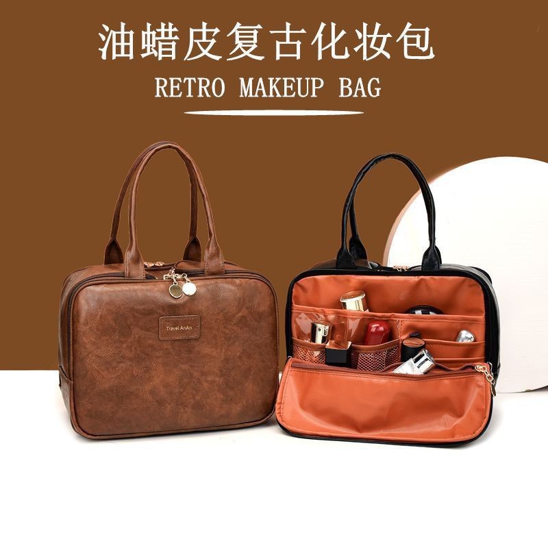 New Large-Capacity High-End Makeup Bag for Women, Travel Toiletry Bag, Large Capacity Cross-Border Makeup Bag
