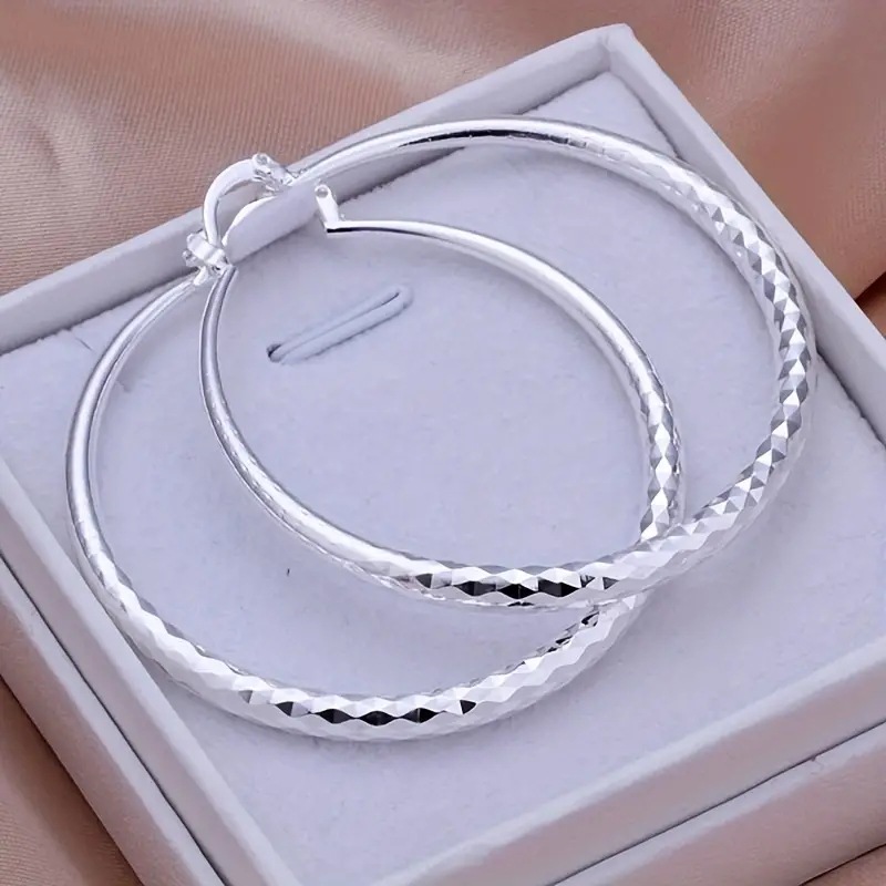 Dust extract exquisite hoop earrings copper silver plated jewelry elegant luxury style women daily party personalized decoration