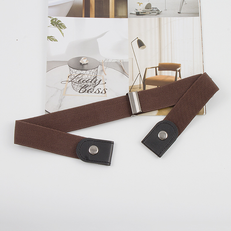 Correa de las mujeres TikTok estilo coreano invisible sin costuras perezoso pantalones cinturón versátil elástico jeans cinturón Internet celebridad