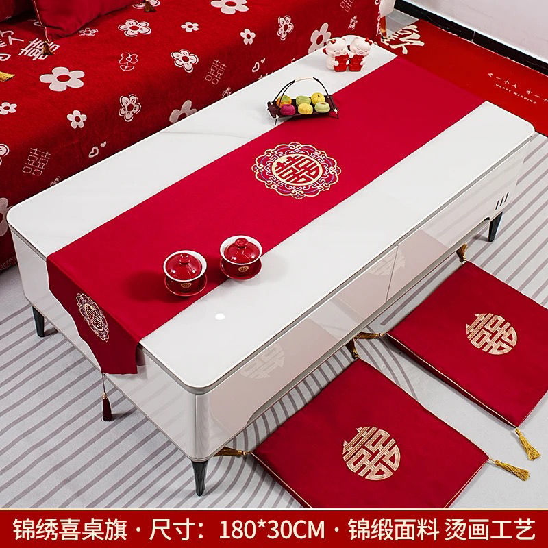 1 high-end burgundy table flag (joy comes from the sky)