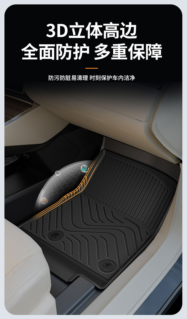 Suitable for Ledao L60 L80 L90 Special Vehicles, All-Weather Tpe Car Floor Mats, Trunk Mats, and Car Accessories