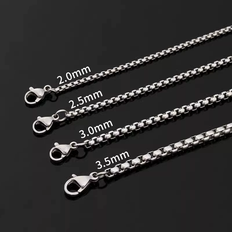 Квадратная жемчужная цепочка из нержавеющей стали, ниша, модные мужские и женские ожерелья, модные ювелирные аксессуары в стиле хип-хоп из титановой стали, цепочка, трансграничная цепочка на ключицу