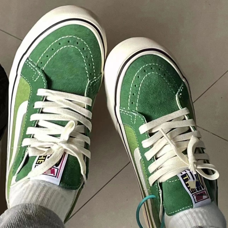莆田靴 Vans SK8 Low ロートップ キャンバス シューズ カジュアル シューズ 秋 レトロ アボカド グリーン イン 男女兼用|undefined