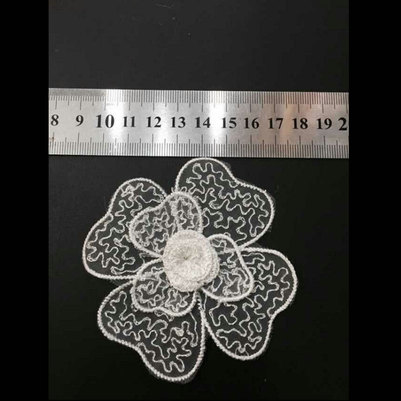 长期供应 欧美蕾丝精致立体花朵双层布贴 补丁贴装饰贴 服装装饰