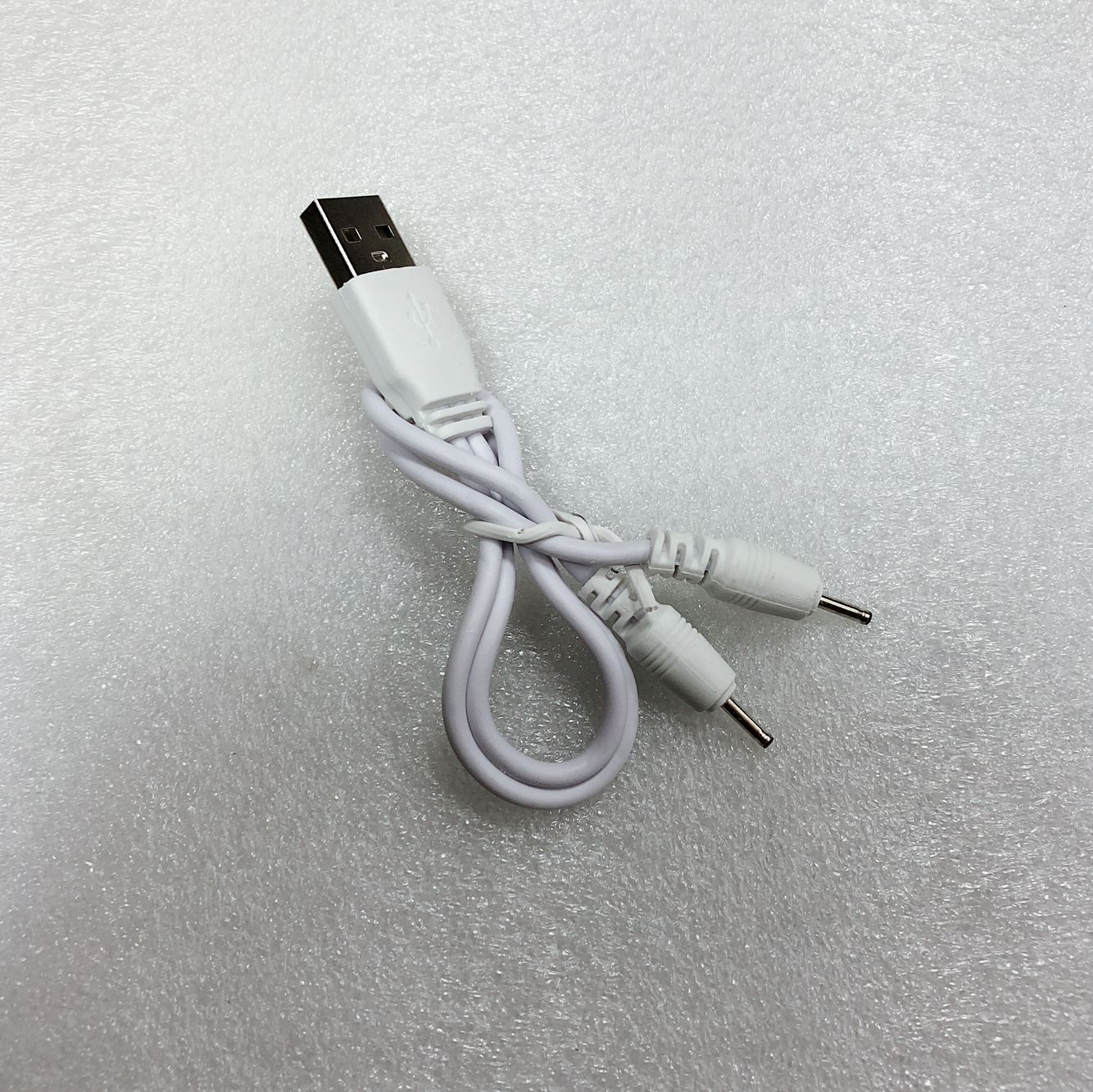 usb转2.0蓝牙耳机充电线 20cm双头一拖二DC2.0 i7对耳耳机电源线