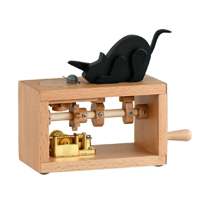 手振り動物木製オルゴールオルゴールクリエイティブ工芸品家具置物祝日誕生日プレゼント遊び