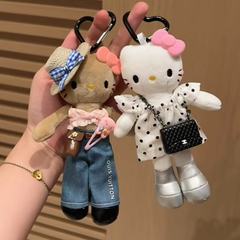 足の長い女の子中世スタイルペンダントかわいい人形サングラス kt 猫ケイティバッグペンダントペンダントキーホルダー