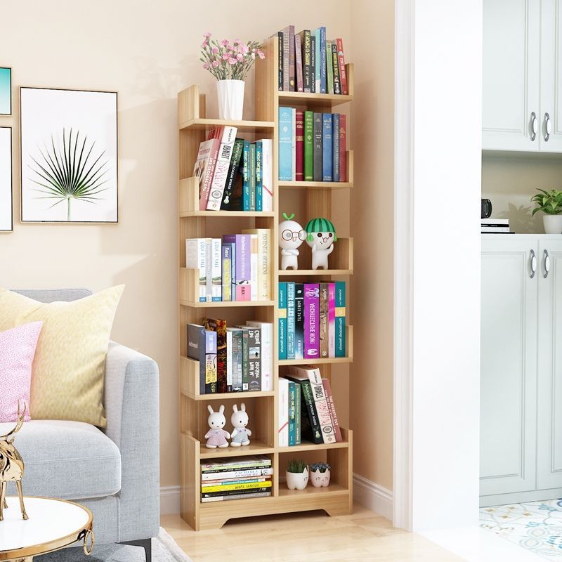 Bookshelf Floor-Standing Storage Rack Integrated Wall Bookcase Student Home Multi-Layer Children's Simple Living Room Storage Shelf Narrow