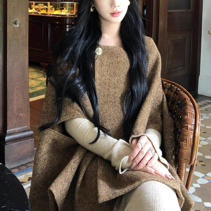 巨看的早秋季衣女2025新斗篷披肩外搭小香风外套上衣女|undefined