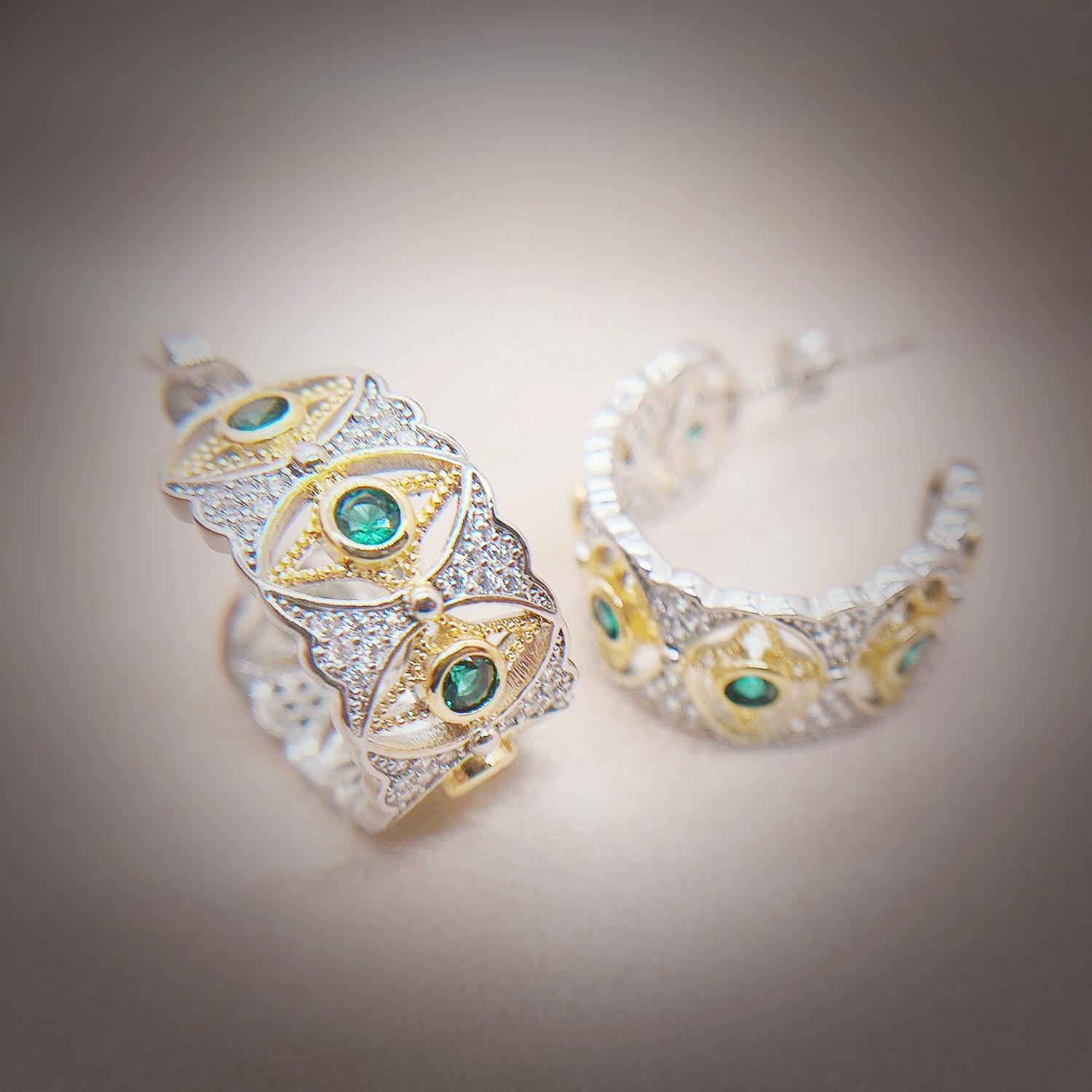 French Style C Shape Copper Inlay Artificial Diamond Womenu0027S Rings Earrings