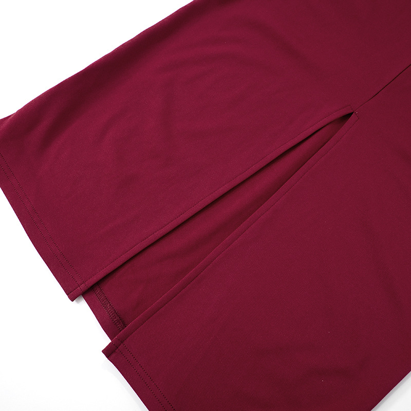 Women Clothing Spring Summer Solid Color Elegant Maxi Dress Women
