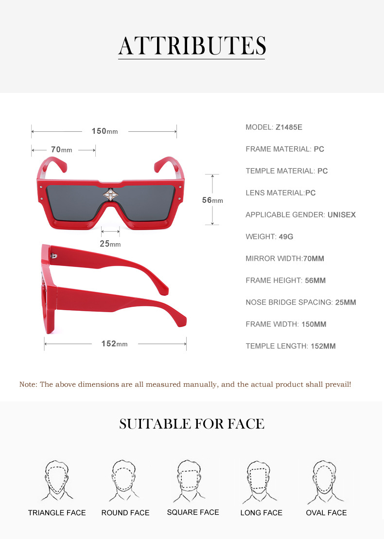 Wholesale Big Frame One-piece Lens Sunglasses Nihaojewelry display picture 13