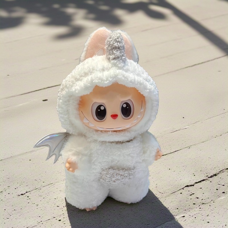 【衣類のみ】labubu ラブブ ビニール服 ベビー服 シットオン パーティー フード 帽子 マカロン 17cm|undefined
