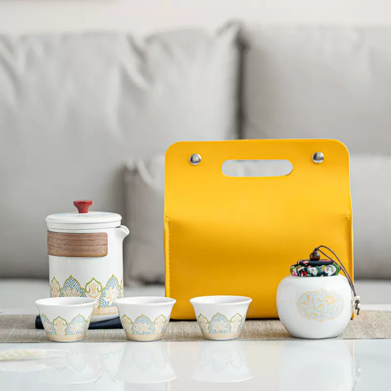 旅行茶具便携式功夫茶具套装户外泡茶壶露营快客杯公司礼品批发