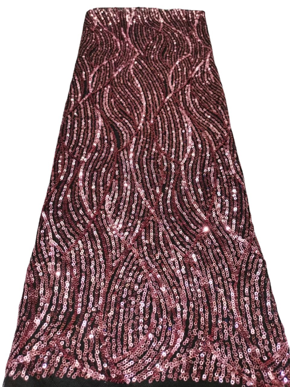 Nuevo en stock sequined tela onda patrón moda vestido ropa de los niños pettiskirt lentejuelas encaje JX2329