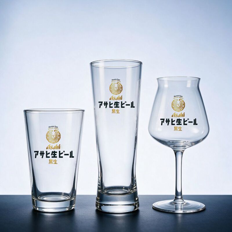 Japanese Asahi black beer glass, dry style, with handle, large thickened glass, craft beer glass Japanese Asahi black beer glass, dry style, with handle, large thickened glass, craft beer glass