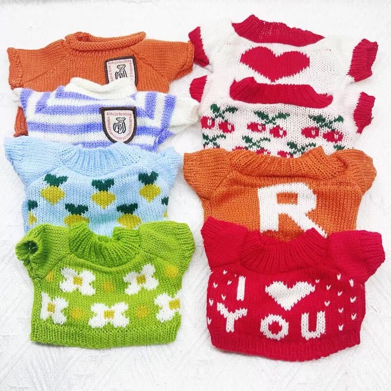 30cm Teddy Bear Doll Clothes Replacement Teddy Bear Sweater Accessories Plush Toy Knitting Wholesale Handmade