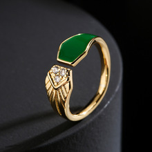 �Ĺ� �羳��Ʒ ŷ�������䵭�� ͭ��18K���ɫ�����ʯ���ڽ�ָŮ