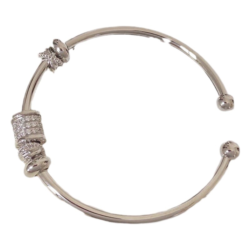 Pulsera de nicho de lujo ligero de alto grado Diseño abierto para mujer Ajustable pequeña cintura estilo frío joyería de mano de alto grado